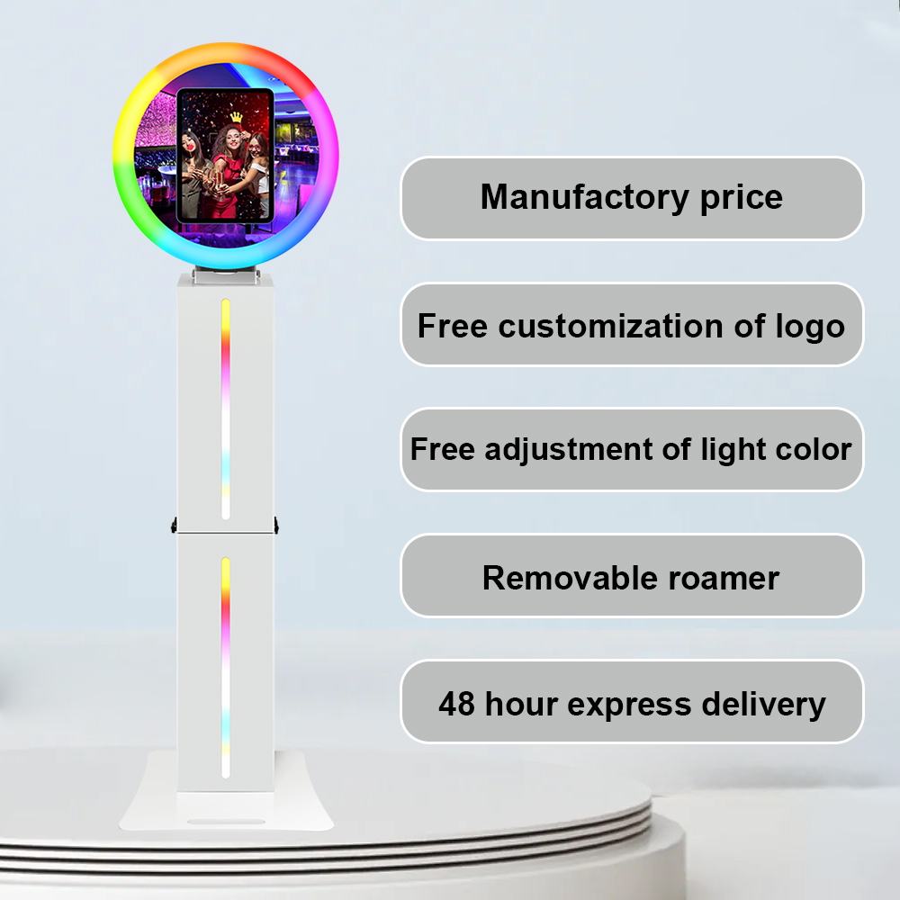 “Unforgettable Scenes: Adjustable RGB LED Ring Light Photobooth – Perfect Companion for Weddings, Parties & Corporate Galas” 12