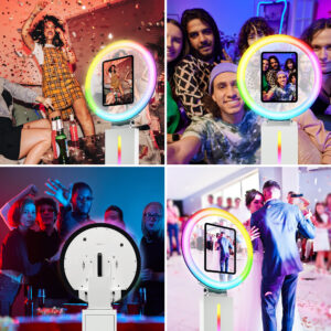 “Unforgettable Scenes: Adjustable RGB LED Ring Light Photobooth – Perfect Companion for Weddings, Parties & Corporate Galas” 17