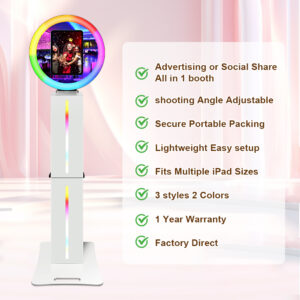“Unforgettable Scenes: Adjustable RGB LED Ring Light Photobooth – Perfect Companion for Weddings, Parties & Corporate Galas” 21