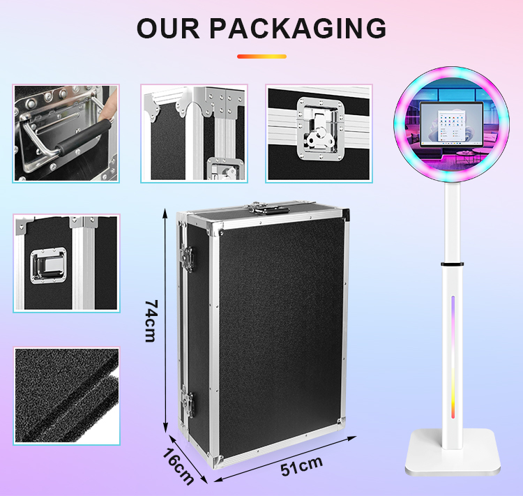 The best retractable ipad photo booth video booth supplier in 2024. Photo booth for weddings, birthday parties, dinner lights and other events 022