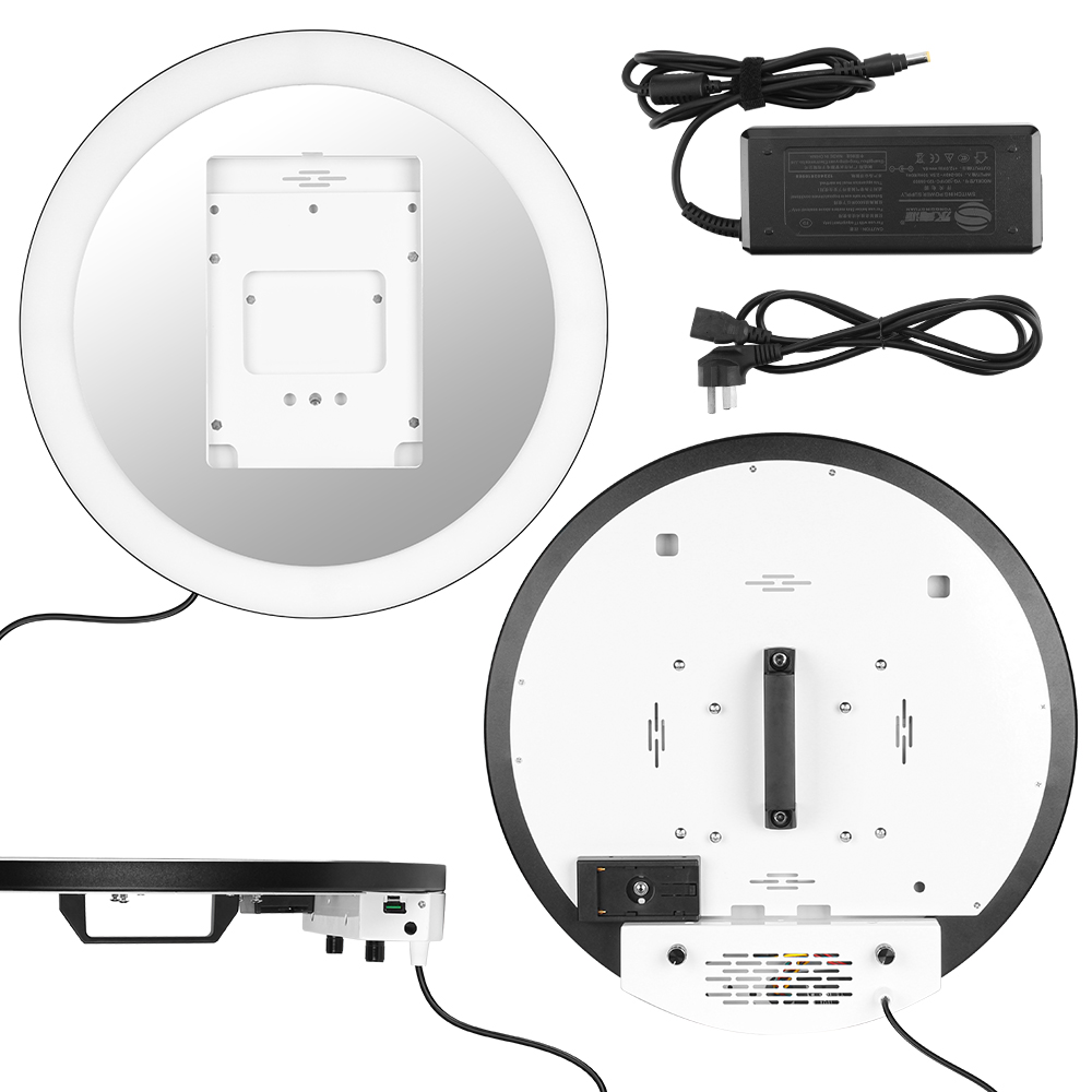 Unleash studio quality anywhere: 13" iPad Mini OLED Roaming Selfie Stand with LED Ring Light - The Ultimate Portable Photo Booth Case 0131