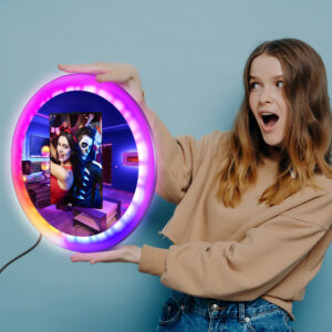 Portable LED Magic: 13'' iPad Handheld Photo Booth Kit with Flight Case – Travel & Street Photography Essential 104