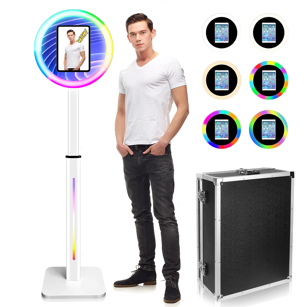 telescopic ipad photo booth party wedding portable props selfie magic miroir photobooth kiosk machine mirror photo booth video booth for events 3