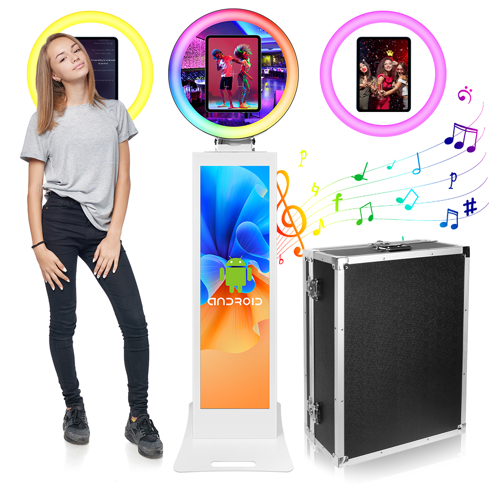 2024 newest lcd ring light social media photo portable photo booth shell party business photo booth 64