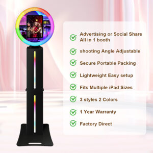 The hottest iPad photobooth portable photo booth ring light in 2024, easy to install, suitable for graduation ceremonies, weddings, birthday parties, family gatherings and other entertainment products A13