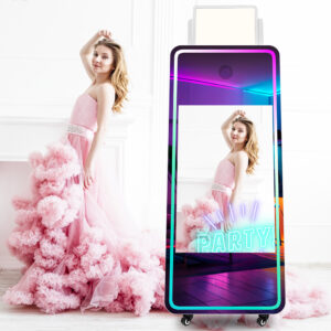 2024 flagship 70-inch mirror photo booth | built-in LED frame, touch operation, instant camera printer B30