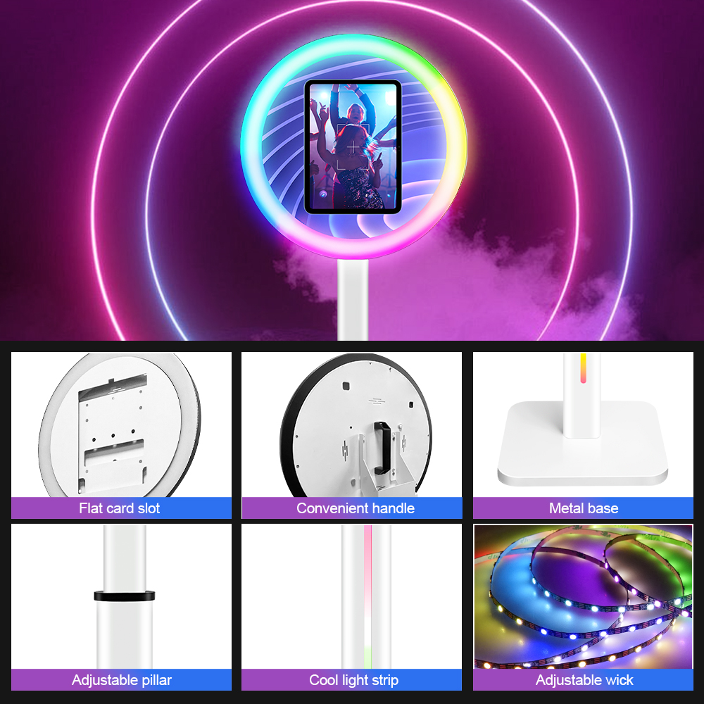 telescopic ipad photo booth party wedding portable props selfie magic miroir photobooth kiosk machine mirror photo booth video booth for events 8