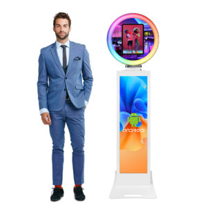 2024 newest lcd ring light social media photo portable photo booth shell party business photo booth