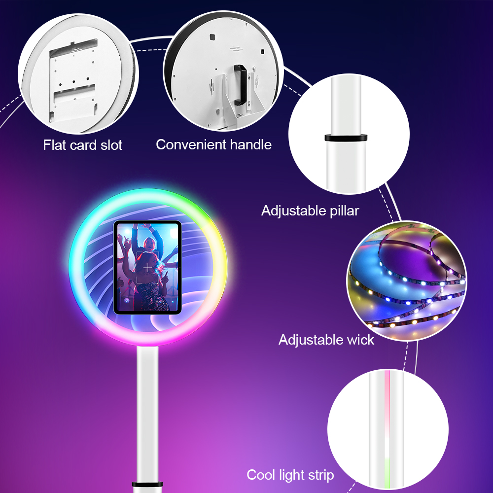 telescopic ipad photo booth party wedding portable props selfie magic miroir photobooth kiosk machine mirror photo booth video booth for events 7