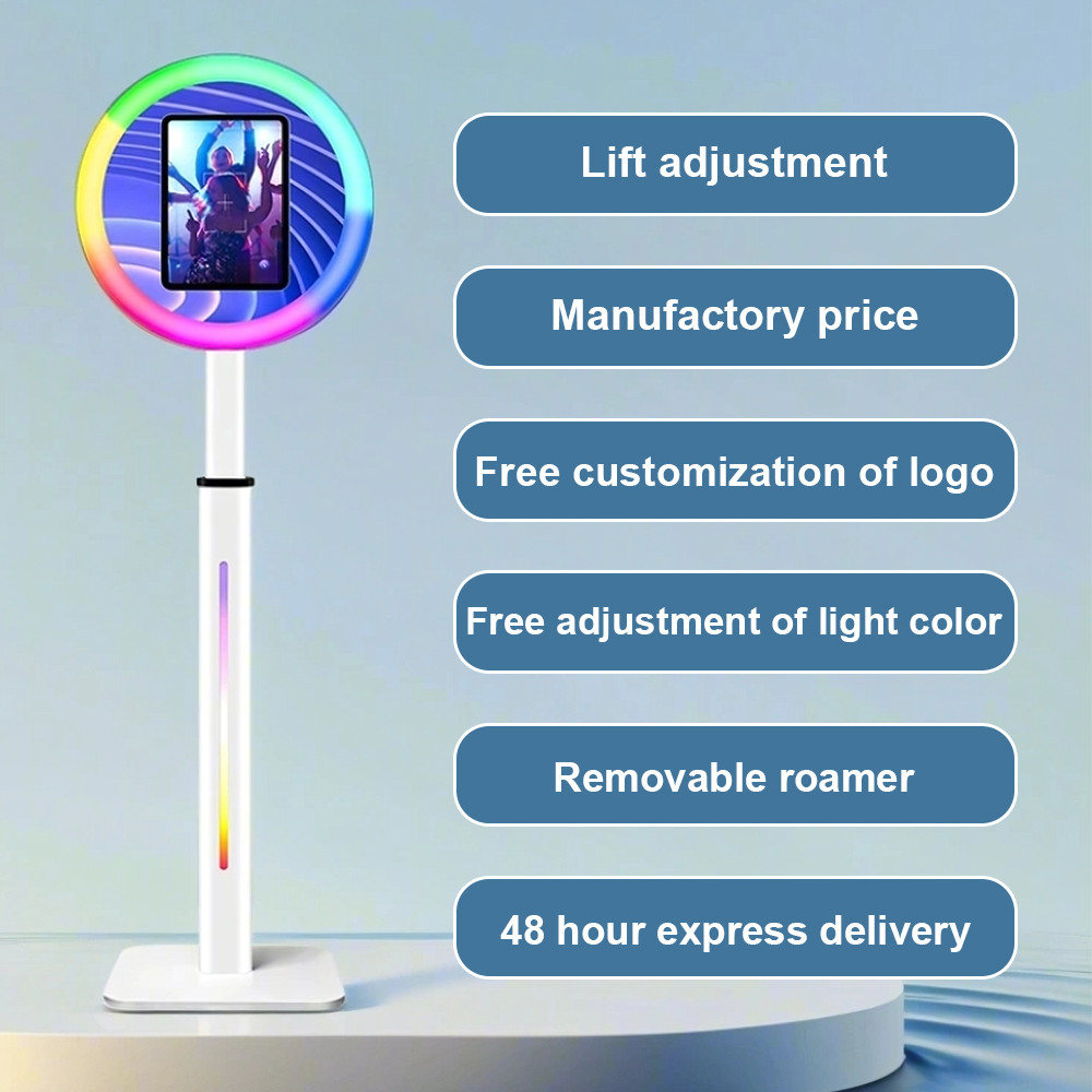 2024 Most Popular Lift-Up Printer Booth Photo Booth Machine LED Touch Screen Display for iPad Photo Booths for Weddings, Graduation, Birthday Parties, Group Gatherings and Other Events 10
