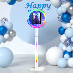 2024 Most Popular Lift-Up Printer Booth Photo Booth Machine LED Touch Screen Display for iPad Photo Booths for Weddings, Graduation, Birthday Parties, Group Gatherings and Other Events 17